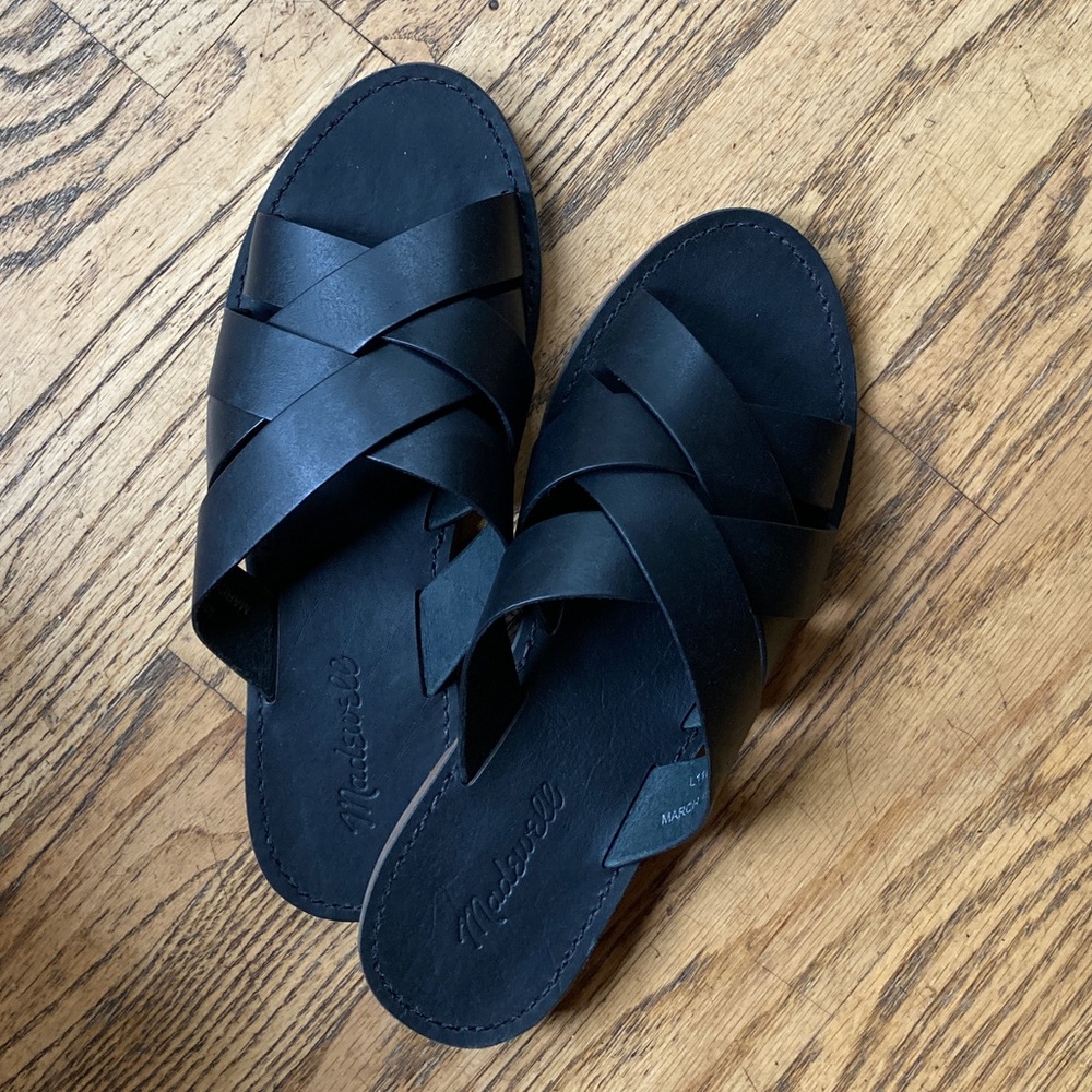 Madewell Black Leather Sandals